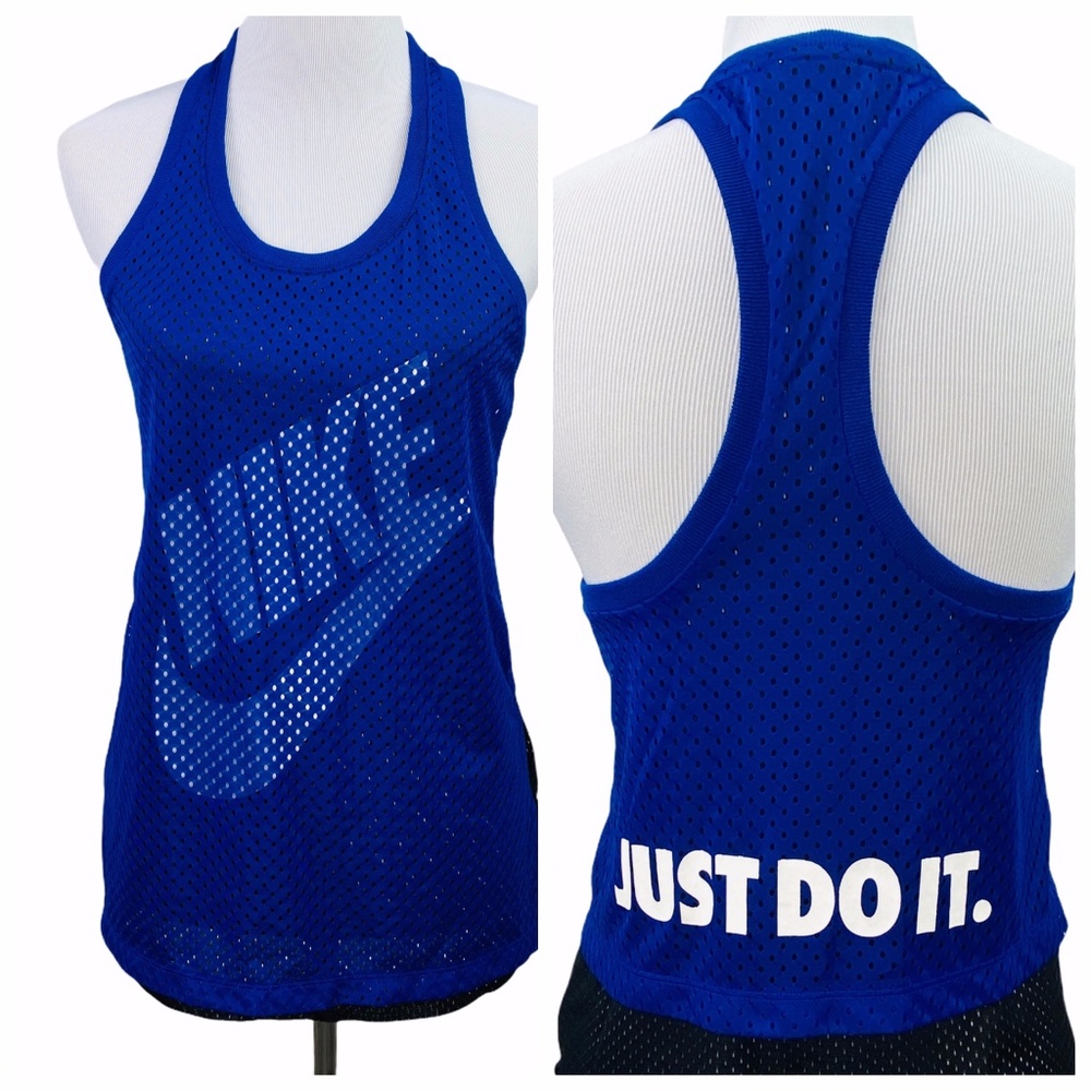 NIKE WOMEN'S MESH OVERLAY TANK TOP SLEEVELESS Sz S